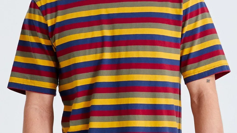 Specialized Men's /Fjällräven Cotton Striped Short Sleeve Tee> Men's Casual Wear·Shirts